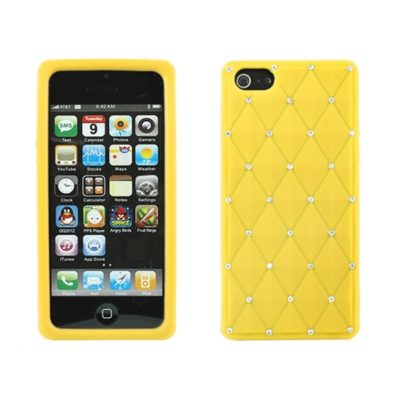 Apple iPhone 5 / 5S / SE Timantti Kuori Keltainen
