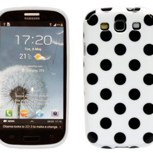 Samsung Galaxy S3 Valkoinen Mustilla Pisteillä
