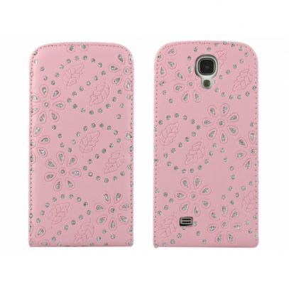 Samsung Galaxy S4 Timantti Läppäkotelo Vaaleanpunainen