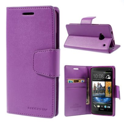 HTC One M7 Violetti Sonata Lompakko Suojakuori
