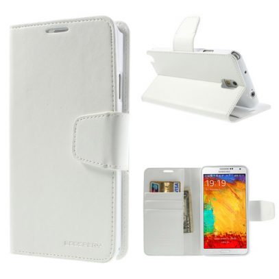 Samsung Galaxy Note 3 Valkoinen Sonata Lompakkokotelo