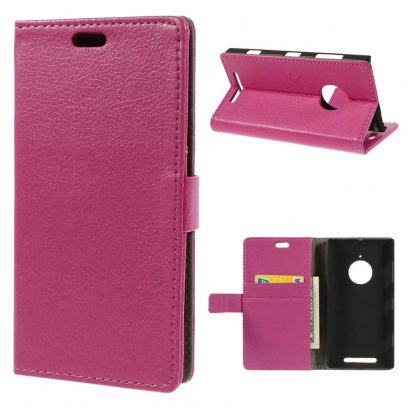 Nokia Lumia 830 Pinkki Lompakkokotelo Suoja
