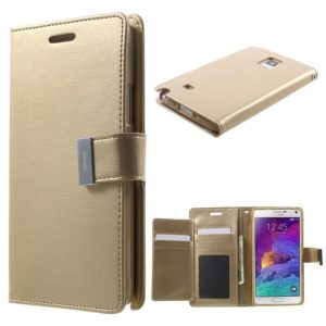 Samsung Galaxy Note 4 Kultainen Rich Diary Kotelo