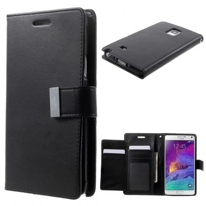 Samsung Galaxy Note 4 Musta Rich Diary Kotelo