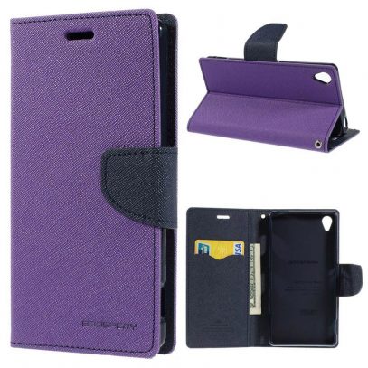 Sony Xperia Z3 Violetti Fancy Lompakko Suojakotelo