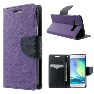 Samsung Galaxy A3 Violetti Fancy Lompakkokotelo