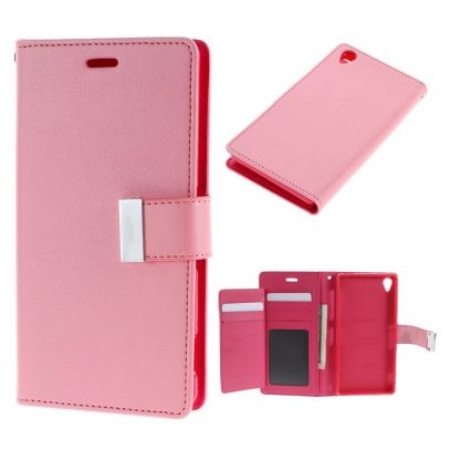 Sony Xperia Z3 Vaaleanpunainen Rich Diary Kotelo