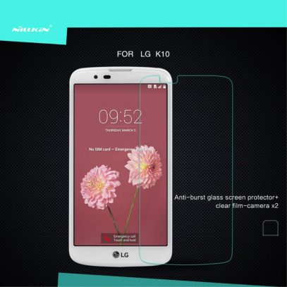 LG K10 4G Lasinen Näytönsuoja Nillkin