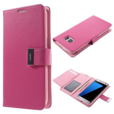Samsung Galaxy S7 Edge Kotelo Pinkki Rich Diary