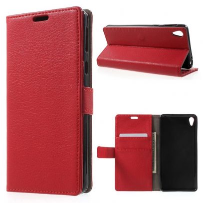 Sony Xperia E5 Suojakotelo - Punainen Lompakko