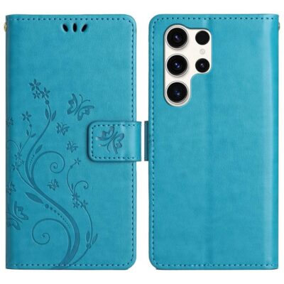 Samsung Galaxy S25 Ultra 5G Kotelo Kukka Sininen