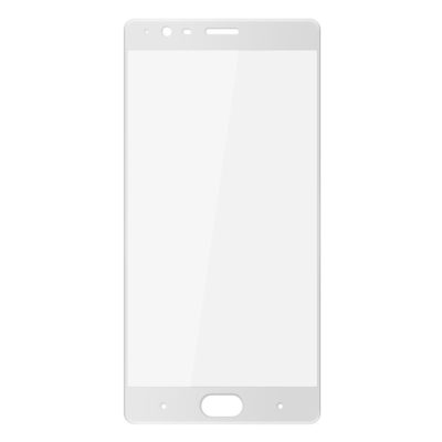 OnePlus 3 / 3T Koko Näytön Peittävä Suojalasi Valkoinen