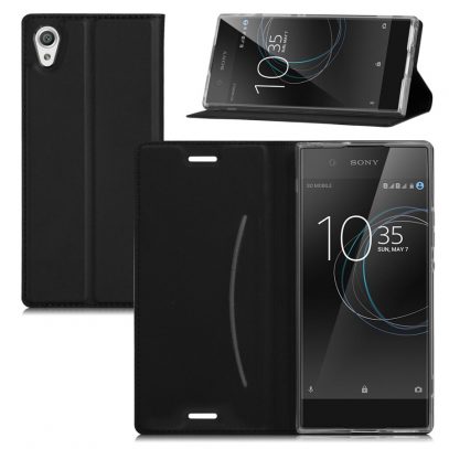 Sony Xperia XA1 Kannellinen Suojakuori Musta