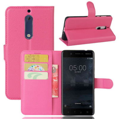 Nokia 5 Suojakotelo Pinkki Lompakko
