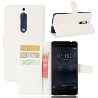 Nokia 5 Suojakotelo Valkoinen Lompakko