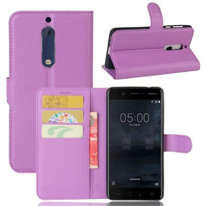 Nokia 5 Suojakotelo Violetti Lompakko