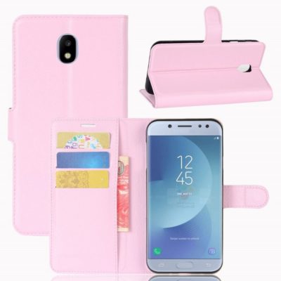 Samsung Galaxy J3 (2017) Lompakkokotelo Vaaleanpunainen
