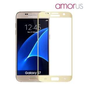 Samsung Galaxy S7 Täysin Peittävä Suojalasi Kulta Amorus