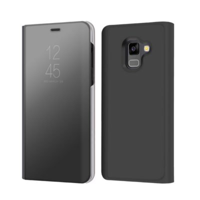Samsung Galaxy A8 (2018) Kotelo Peilipinta Musta