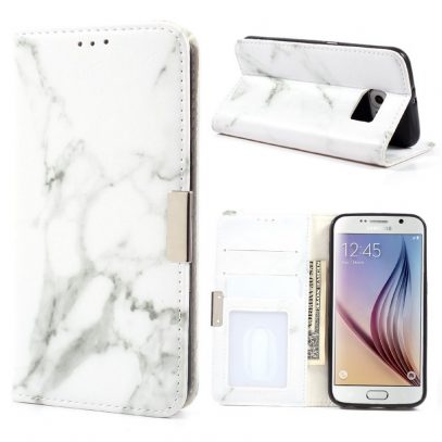 Samsung Galaxy S6 Suojakotelo Marmori Valkoinen