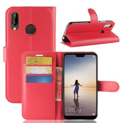 Huawei P20 Lite Lompakkokotelo Punainen