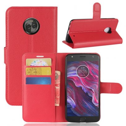 Motorola Moto X4 Lompakkokotelo Punainen