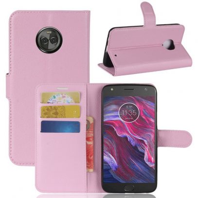 Motorola Moto X4 Lompakkokotelo Vaaleanpunainen