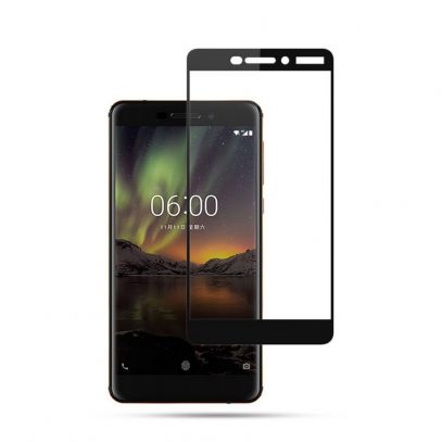 Nokia 6 (2018) Täysin Peittävä Suojalasi Mocolo Musta