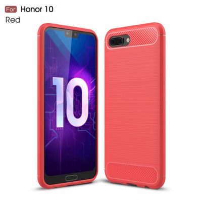 Huawei Honor 10 Suojakuori Hiilikuitu Punainen