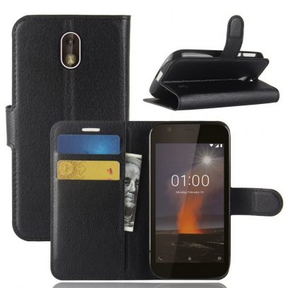 Nokia 1 Suojakotelo Musta Lompakko