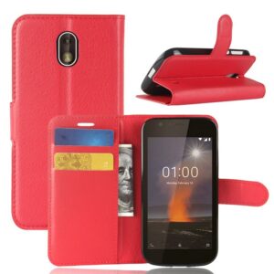Nokia 1 Suojakotelo Punainen Lompakko