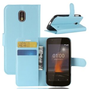 Nokia 1 Suojakotelo Sininen Lompakko