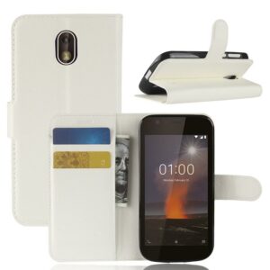 Nokia 1 Suojakotelo Valkoinen Lompakko