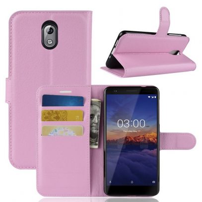 Nokia 3.1 (2018) Lompakkokotelo Vaaleanpunainen