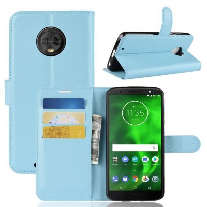 Motorola Moto G6 Suojakotelo Sininen Lompakko
