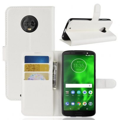 Motorola Moto G6 Suojakotelo Valkoinen Lompakko
