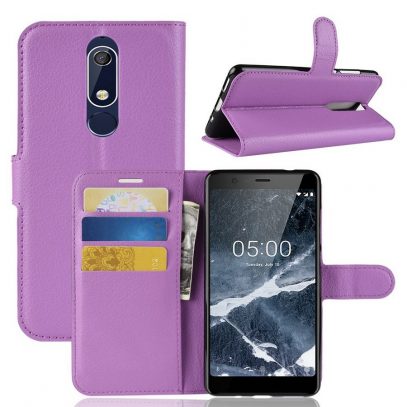 Nokia 5.1 (2018) Lompakkokotelo Violetti