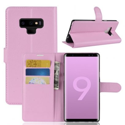 Samsung Galaxy Note 9 Lompakkokotelo Vaaleanpunainen