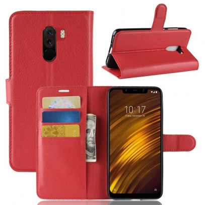 Xiaomi Pocophone F1 Lompakkokotelo Punainen