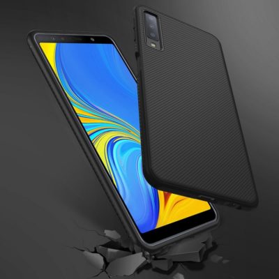 Samsung Galaxy A7 (2018) Kuori Silikoni Musta