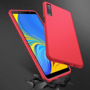 Samsung Galaxy A7 (2018) Kuori Silikoni Punainen