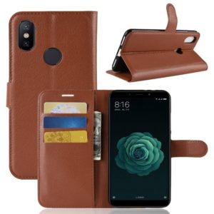 Xiaomi Mi A2 Suojakotelo Ruskea Lompakko