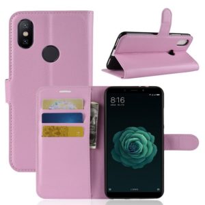 Xiaomi Mi A2 Suojakotelo Vaaleanpunainen Lompakko