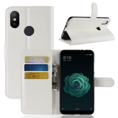 Xiaomi Mi A2 Suojakotelo Valkoinen Lompakko