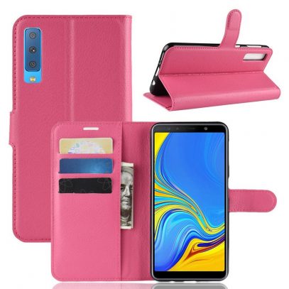 Samsung Galaxy A7 (2018) Kotelo Pinkki Lompakko