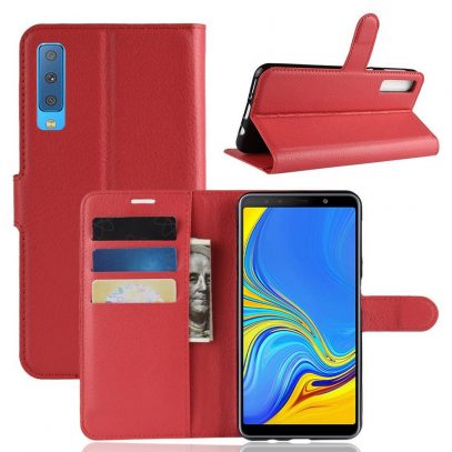 Samsung Galaxy A7 (2018) Kotelo Punainen Lompakko