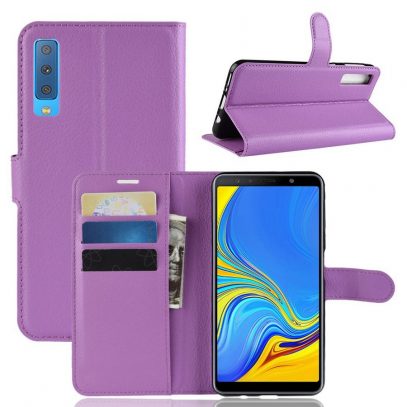 Samsung Galaxy A7 (2018) Kotelo Violetti Lompakko