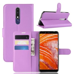 Nokia 3.1 Plus Suojakotelo PU-Nahka Violetti