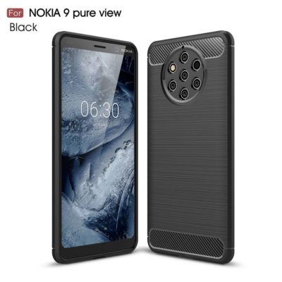 Nokia 9 PureView Suojakuori Hiilikuitu Musta