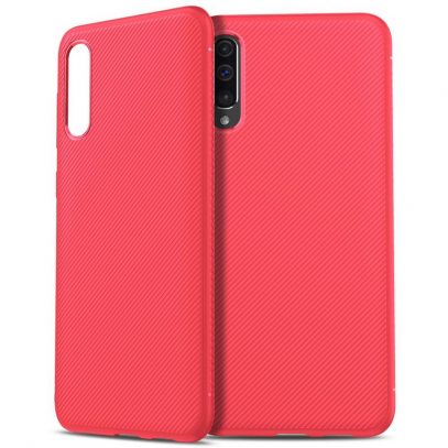 Samsung Galaxy A50 Suojakuori Silikoni Punainen